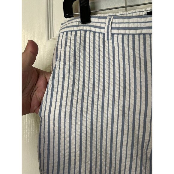 Theory Women’s Blue & White Striped Trousers With Pockets Size 30 - Picture 5 of 12